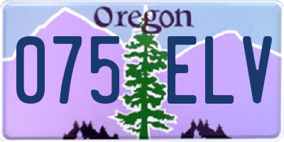 OR license plate 075ELV