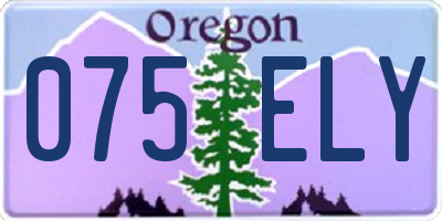 OR license plate 075ELY