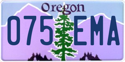 OR license plate 075EMA