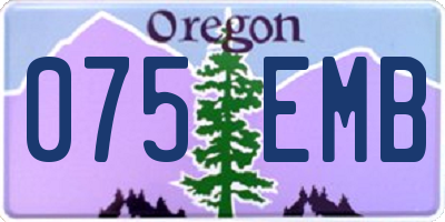 OR license plate 075EMB