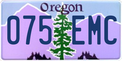 OR license plate 075EMC
