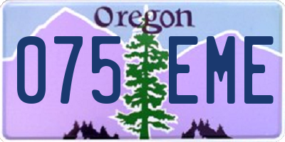 OR license plate 075EME