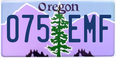 OR license plate 075EMF
