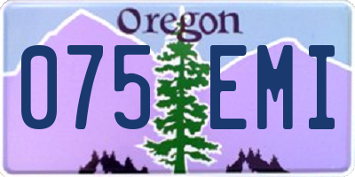 OR license plate 075EMI