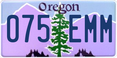 OR license plate 075EMM