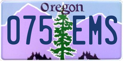 OR license plate 075EMS