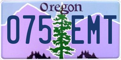 OR license plate 075EMT