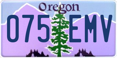 OR license plate 075EMV