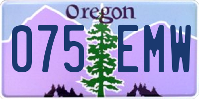 OR license plate 075EMW