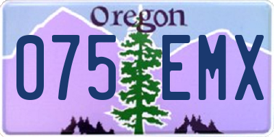 OR license plate 075EMX