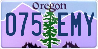 OR license plate 075EMY
