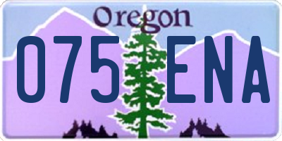 OR license plate 075ENA