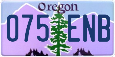 OR license plate 075ENB