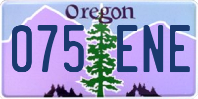 OR license plate 075ENE