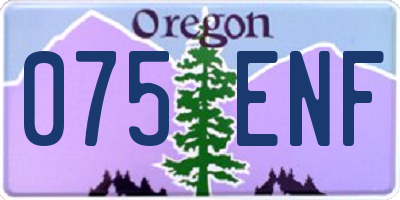 OR license plate 075ENF