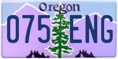 OR license plate 075ENG