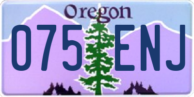 OR license plate 075ENJ