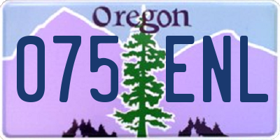 OR license plate 075ENL