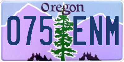 OR license plate 075ENM
