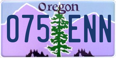 OR license plate 075ENN
