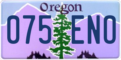 OR license plate 075ENO
