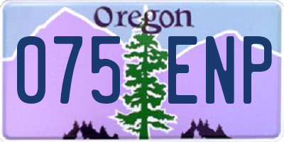 OR license plate 075ENP