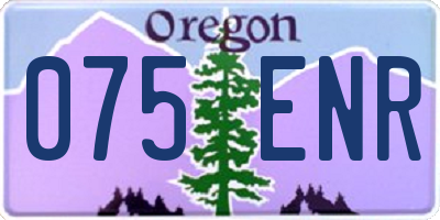 OR license plate 075ENR