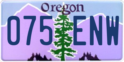 OR license plate 075ENW