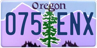 OR license plate 075ENX