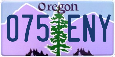 OR license plate 075ENY