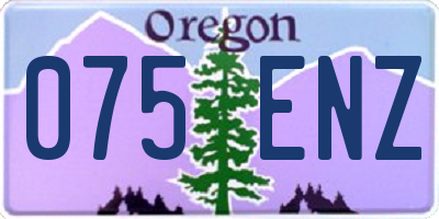 OR license plate 075ENZ