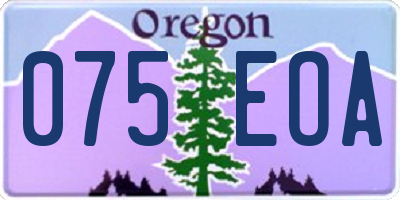 OR license plate 075EOA