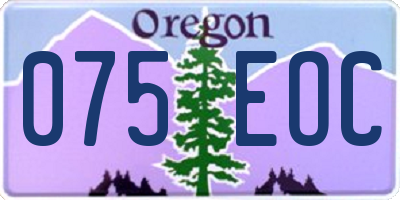 OR license plate 075EOC