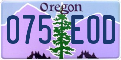 OR license plate 075EOD