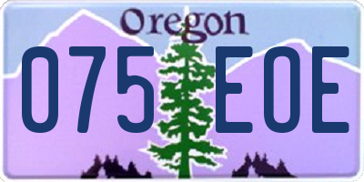 OR license plate 075EOE