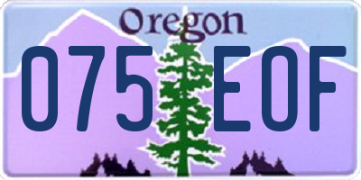 OR license plate 075EOF