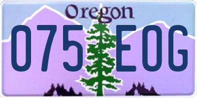 OR license plate 075EOG