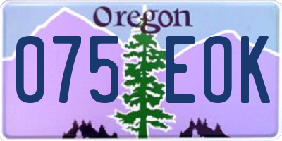 OR license plate 075EOK