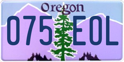 OR license plate 075EOL
