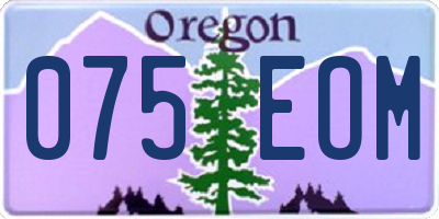 OR license plate 075EOM