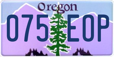 OR license plate 075EOP