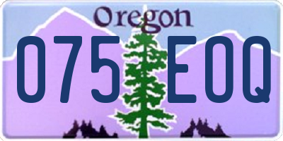OR license plate 075EOQ