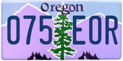 OR license plate 075EOR
