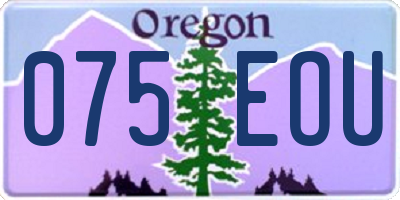 OR license plate 075EOU