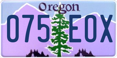 OR license plate 075EOX