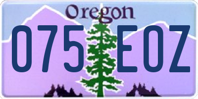 OR license plate 075EOZ