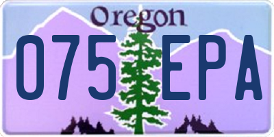OR license plate 075EPA