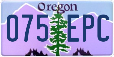 OR license plate 075EPC