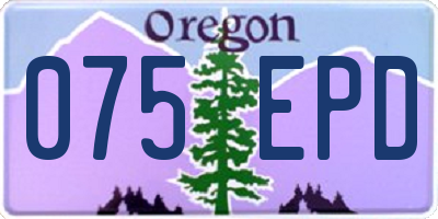 OR license plate 075EPD