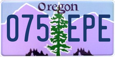 OR license plate 075EPE